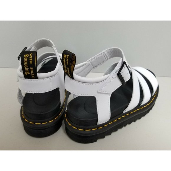 Doc Martens Blaire Flatform White Leather Sandals Women's Size 9 41 - Picture 3 of 6